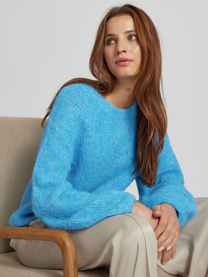 Copenhagen Muse Gebreide pullover met klokmouwen model 'FELLA'