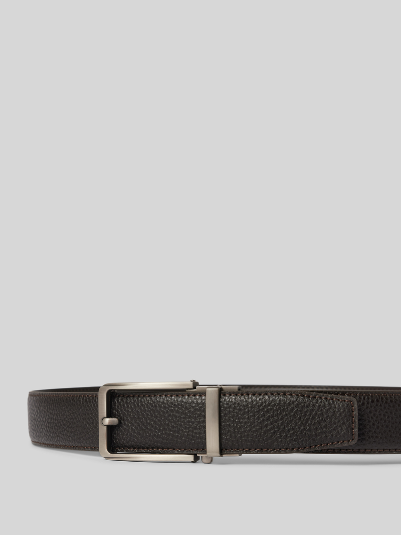 Monti Leren riem met labeldetail model 'Yale'
