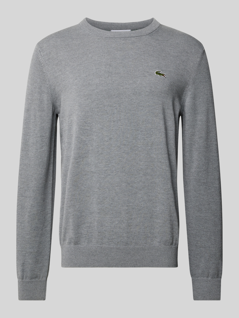Lacoste Gebreide pullover met logopatch