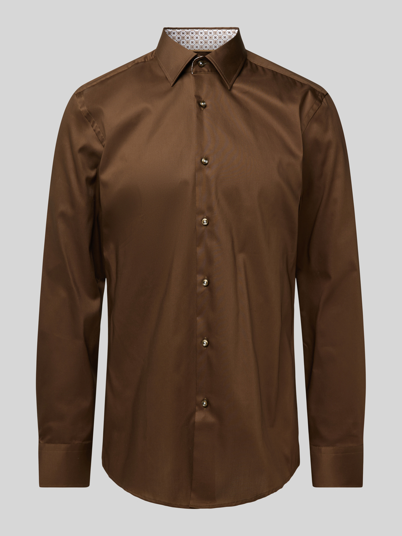 Boss Slim fit zakelijk overhemd met knoopsluiting model 'Hank'