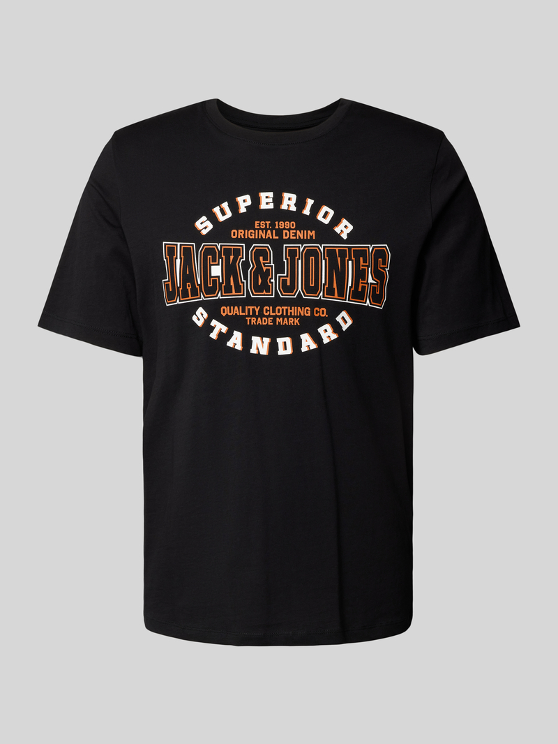 jack & jones T-shirt met labelprint model 'ELOGO'