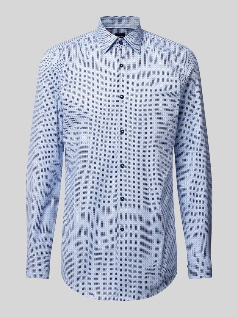 Boss Slim fit zakelijk overhemd met kentkraag model 'Hank'