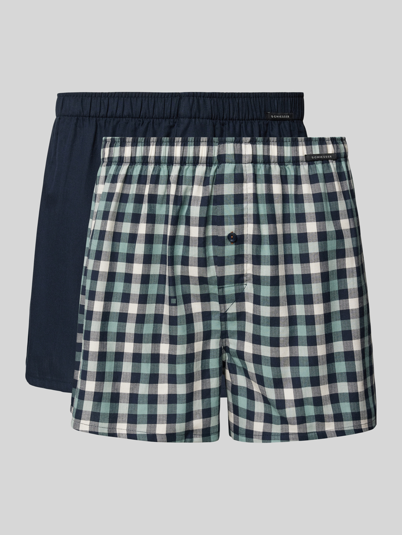 Schiesser Boxershort met labelpatch in een set van 2 stuks