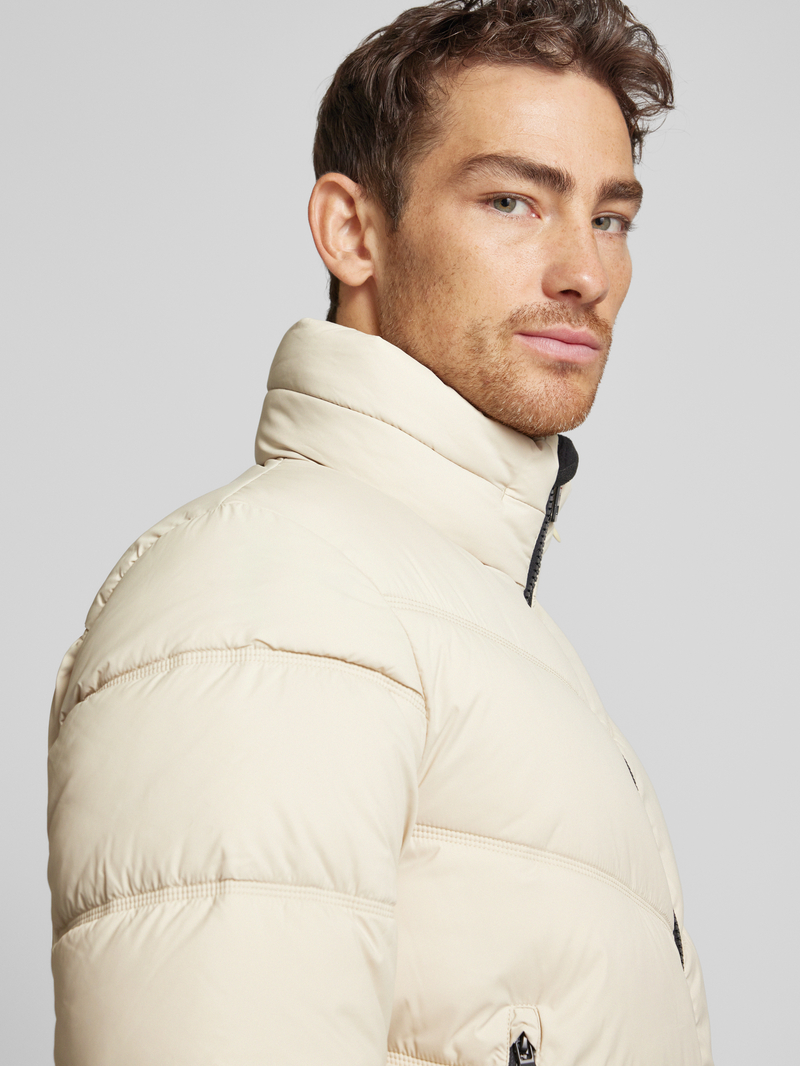Tom Tailor Regular fit gewatteerd jack met opbergbare capuchon