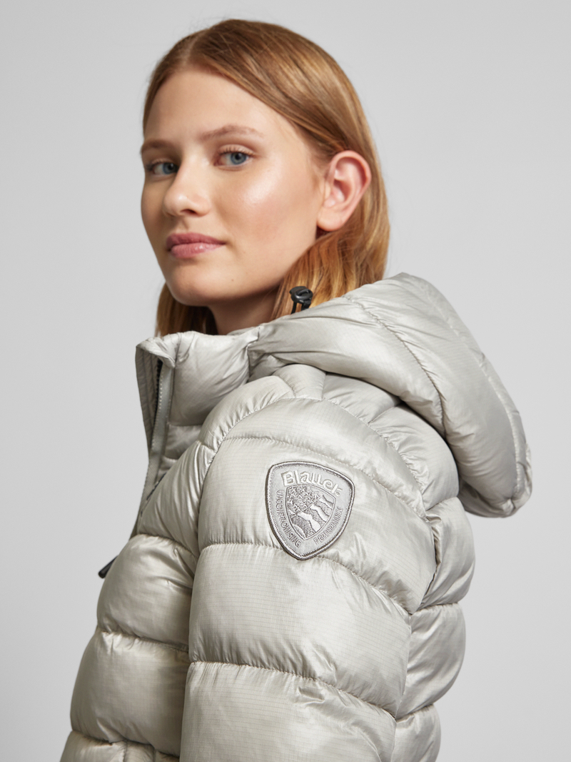 Blauer Usa Gewatteerd jack met labelbadge