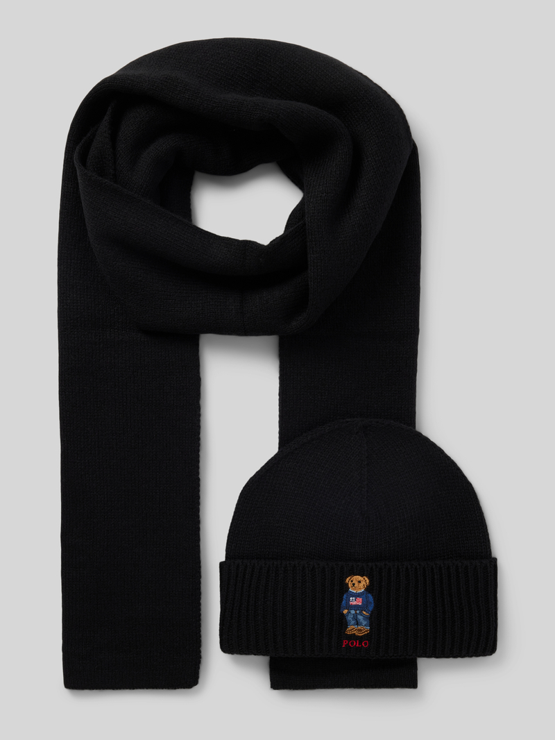 Polo Ralph Lauren Beanie en sjaal in een set met wol