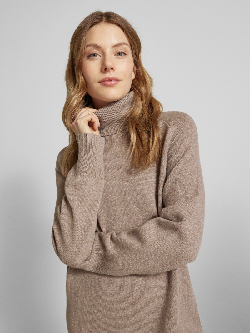 Gant Gebreide jurk met col model 'HERRINGBONE'