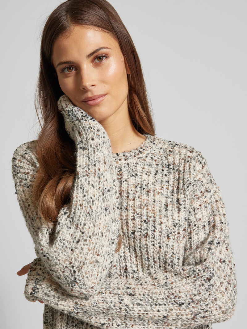 Jake*s Casual Gebreide pullover van pure viscose met ronde hals