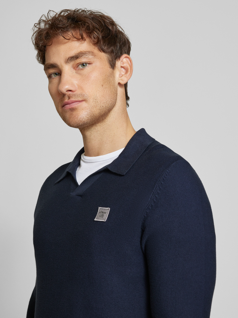s.Oliver RED LABEL Regular fit gebreide pullover met labelpatch