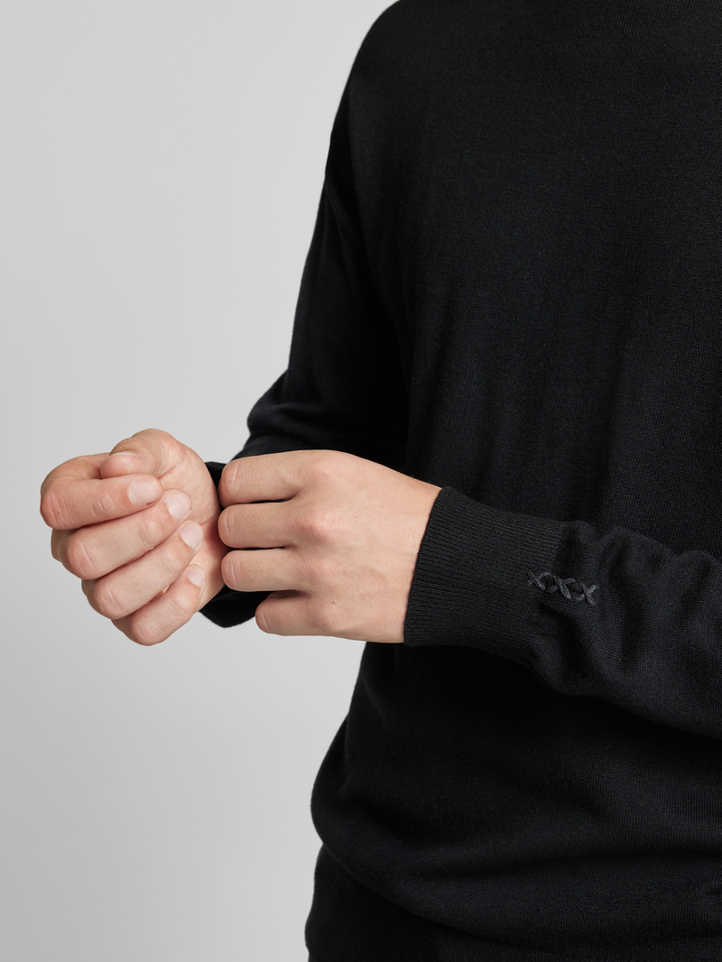 Scotch & Soda Gebreide pullover met opstaande kraag model 'CORE'