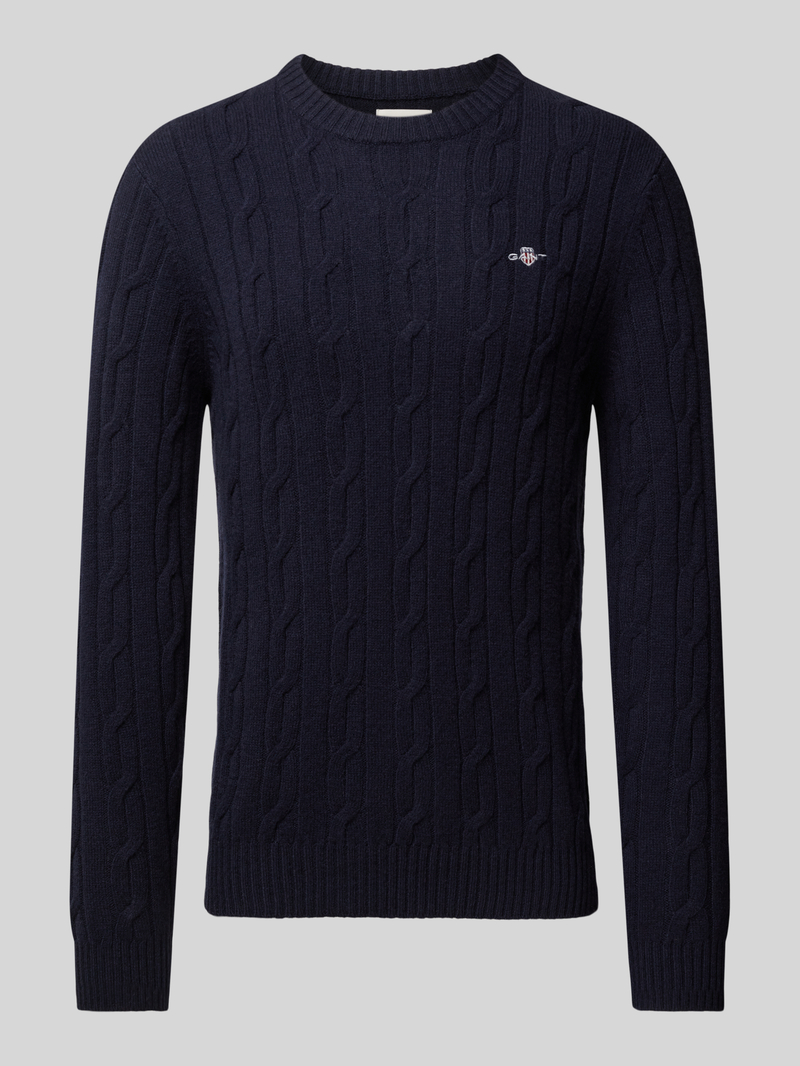 Gant Gebreide pullover met kabelpatroon