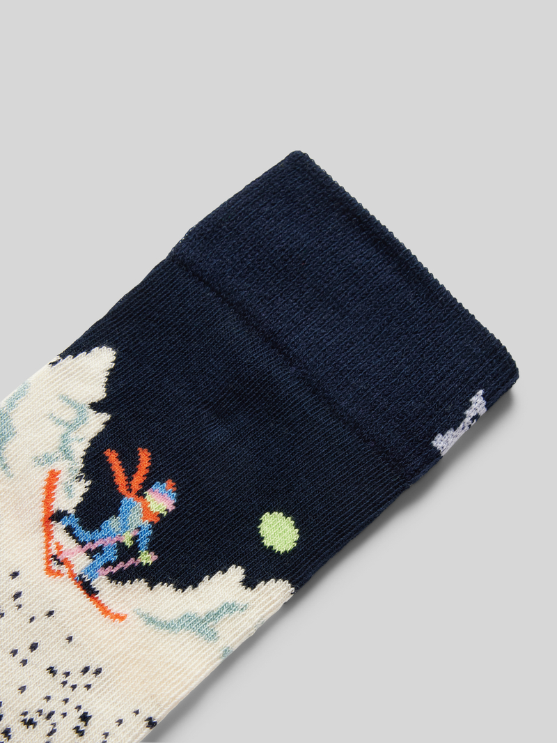 Happy Socks Sokken met labelstitching model 'Snowy Night'