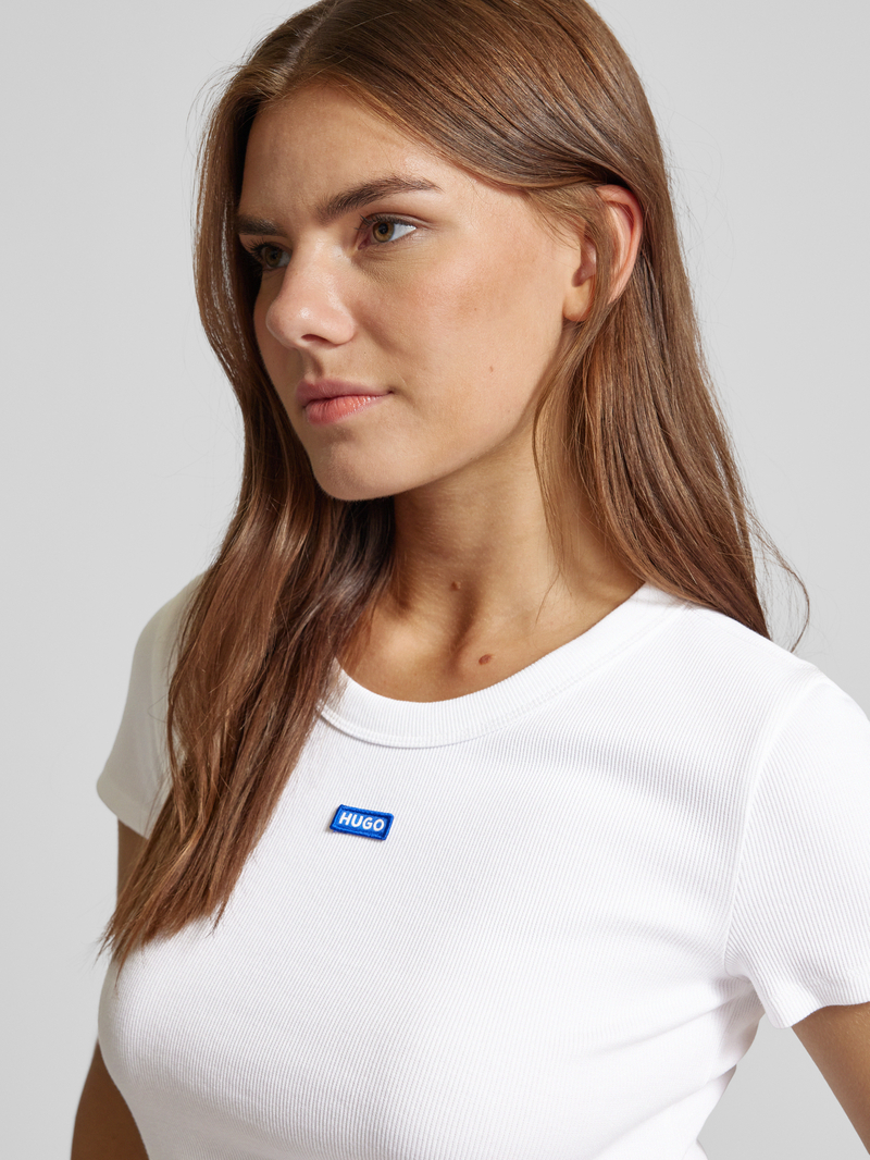 Hugo Blue T-shirt met labeldetail