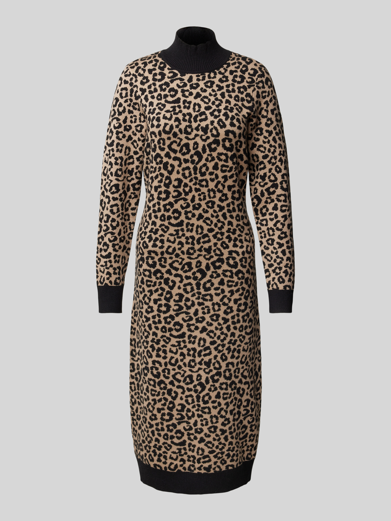 Vero Moda Slim fit gebreide jurk met opstaande kraag model 'ARIA'