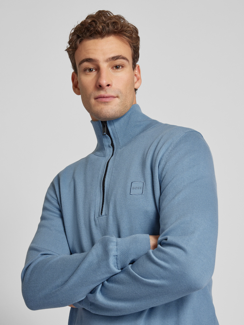 Boss Orange Gebreide pullover met labeldetail model 'Kanobix'