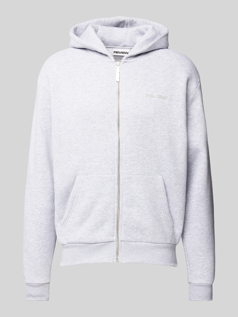 REVIEW Essentials hoodie met ritssluiting en logo