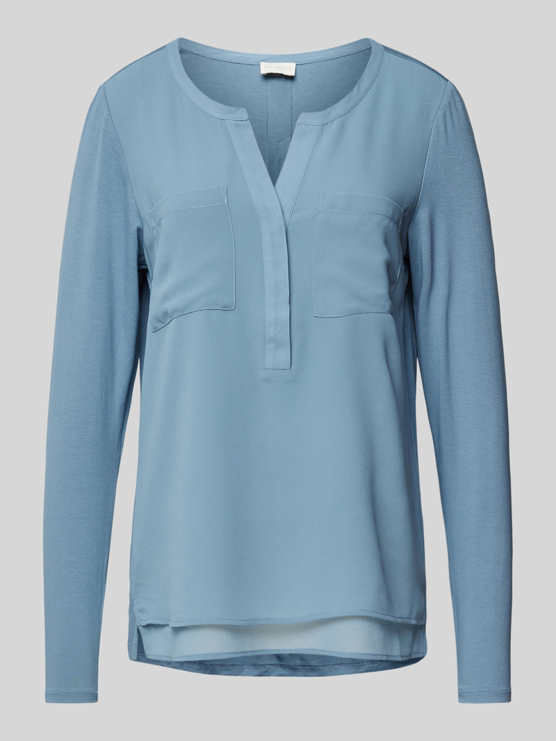 milano italy Regular fit blouse met tuniekkraag