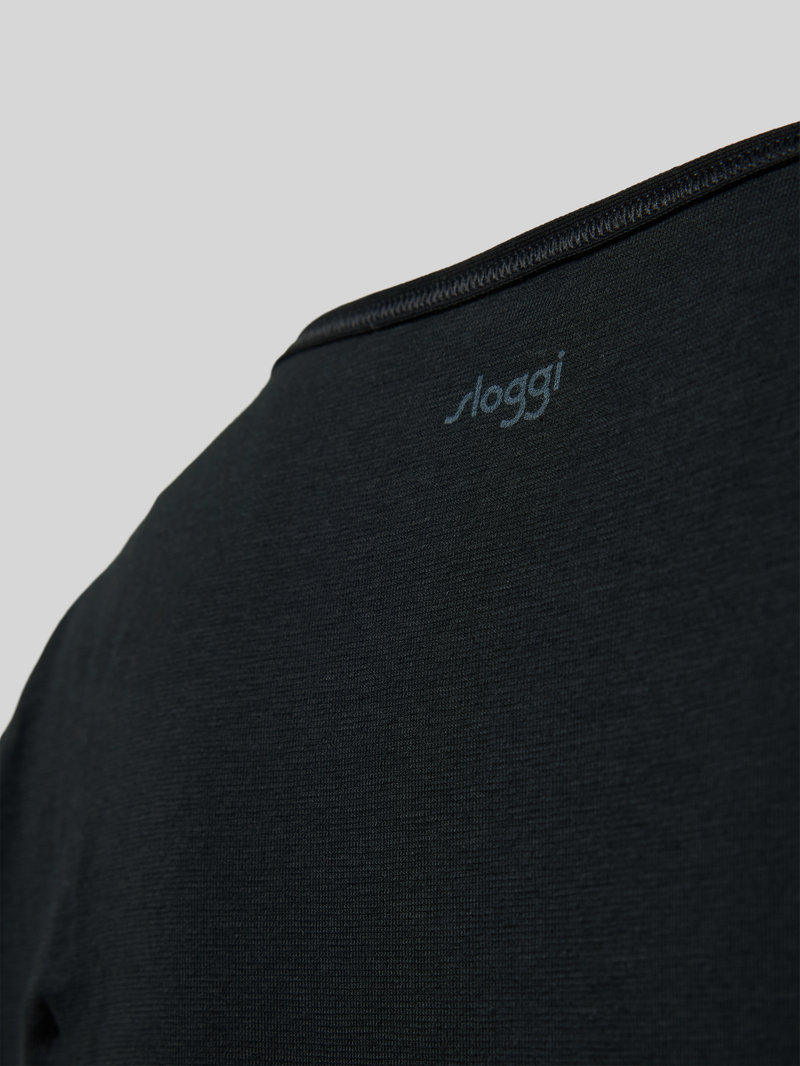 Sloggi T-shirt met geribde ronde hals