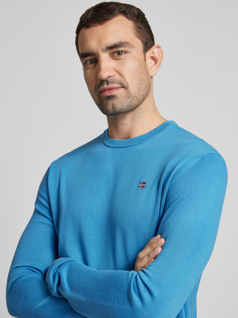 Napapijri Gebreide pullover met labelstitching model 'DROZ'