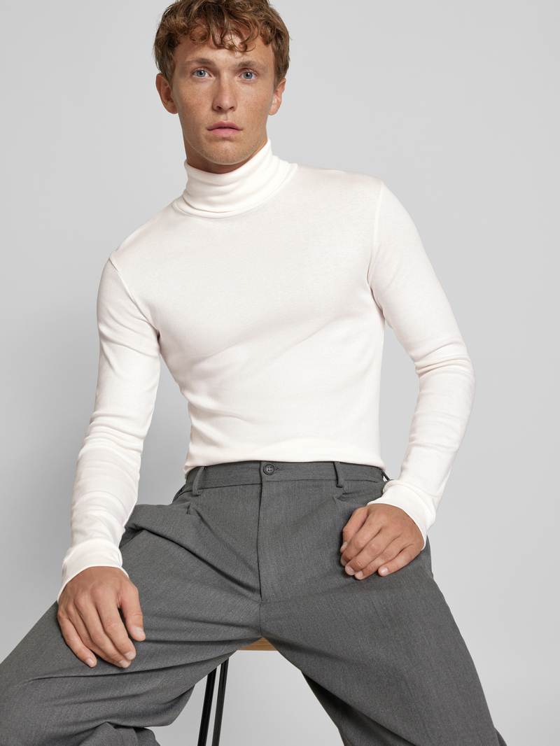 MARC O POLO Regular fit turtleneck met mouwboordjes