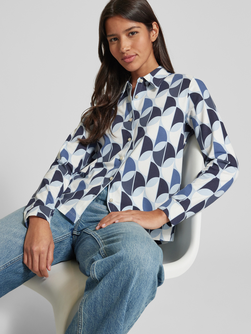 s.Oliver RED LABEL Regular fit overhemdblouse van jersey