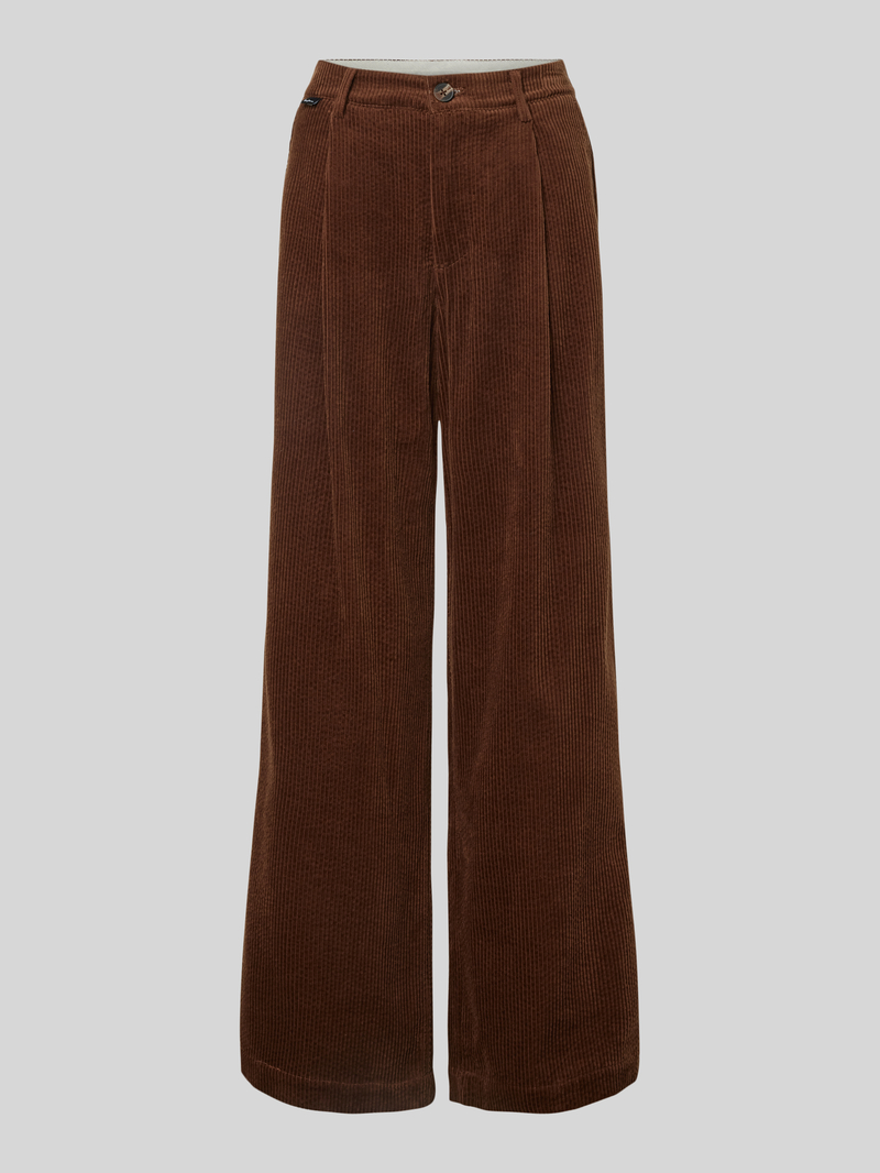 Pepe Jeans Corduroy broek met labeldetail, model 'DANNA'