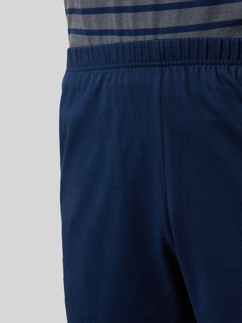 Schiesser Pyjama met geribde ronde hals