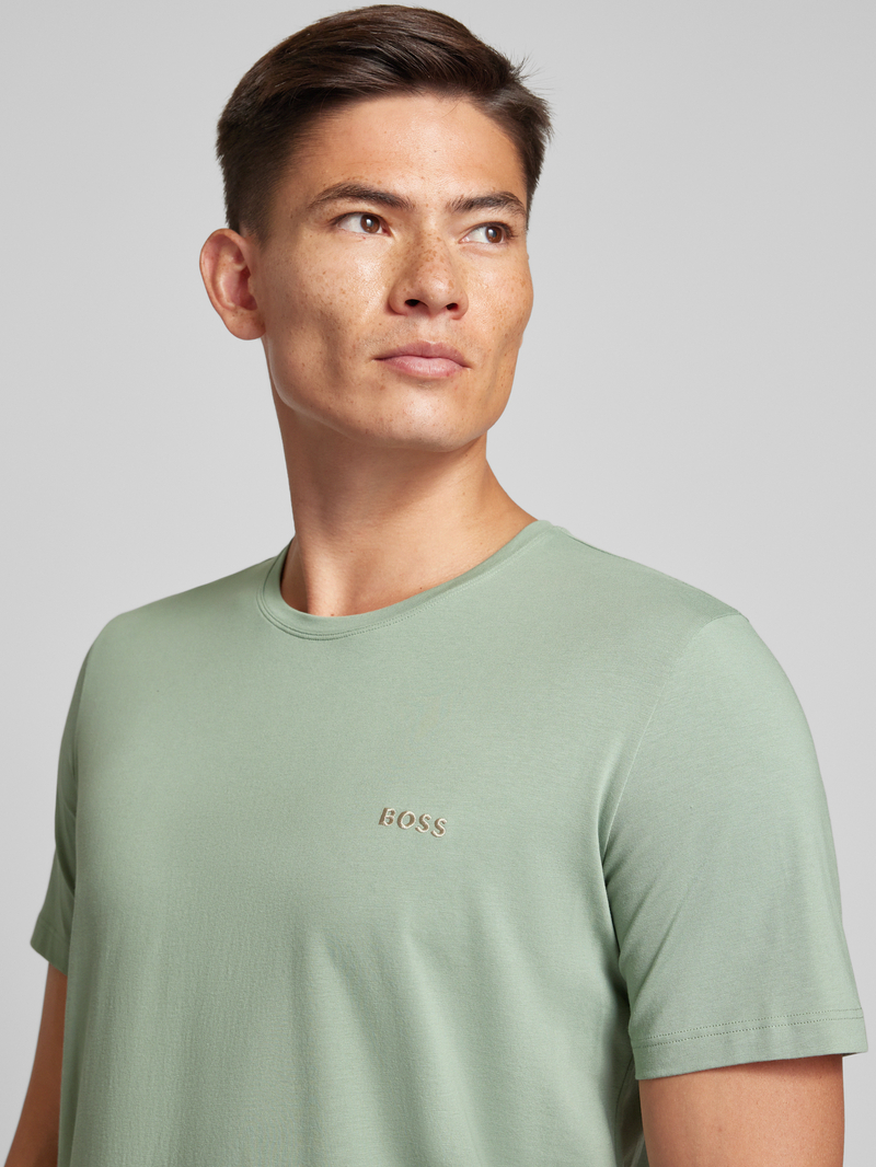 Boss T-shirt met labelstitching model 'MIX&MATCH'