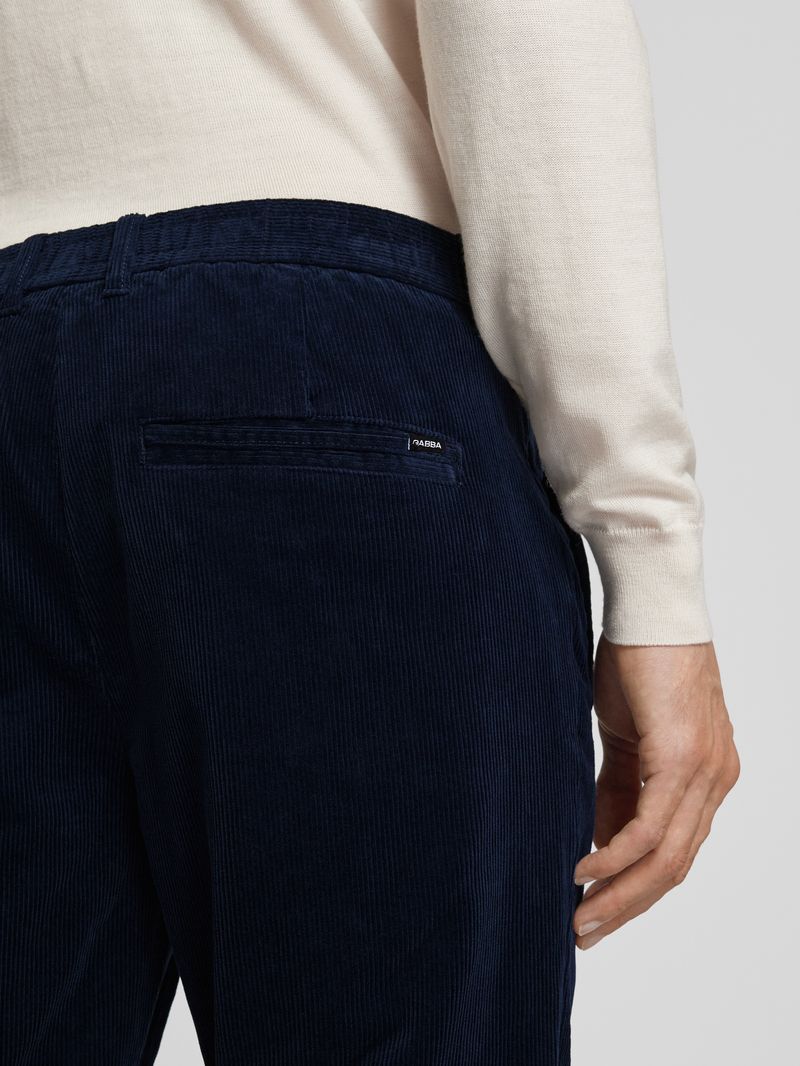 GABBA Regular fit corduroy broek met knoopsluiting model 'MONZA'