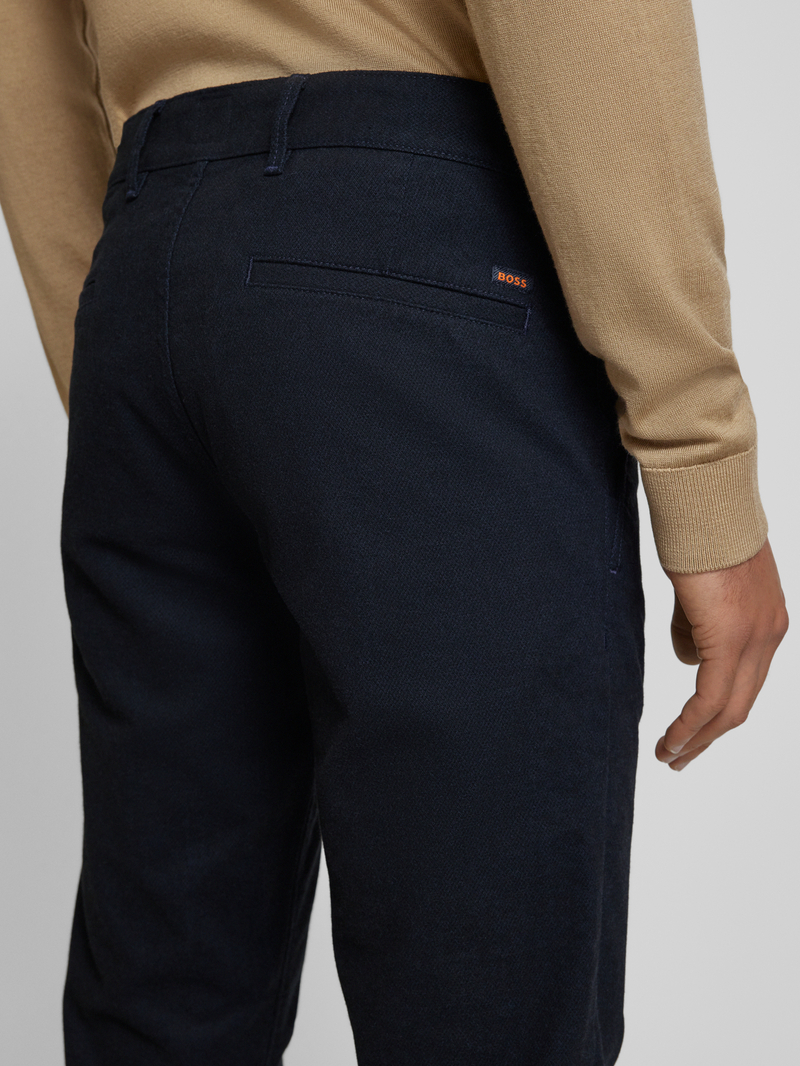 Boss Orange Slim fit chino in gemêleerde look