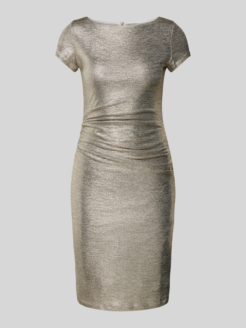 Kokerjurk met ronde hals en plooien Swing