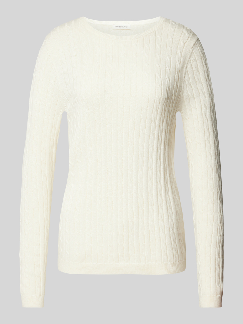 Christian Berg Woman Gebreide pullover met kabelpatroon