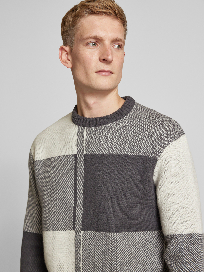Selected Homme Gebreide pullover met ronde hals model 'MEIO'
