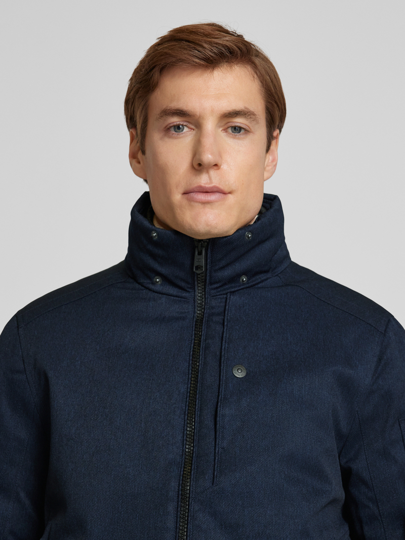 Tom Tailor Gewatteerd jack met afneembare capuchon in jeanslook