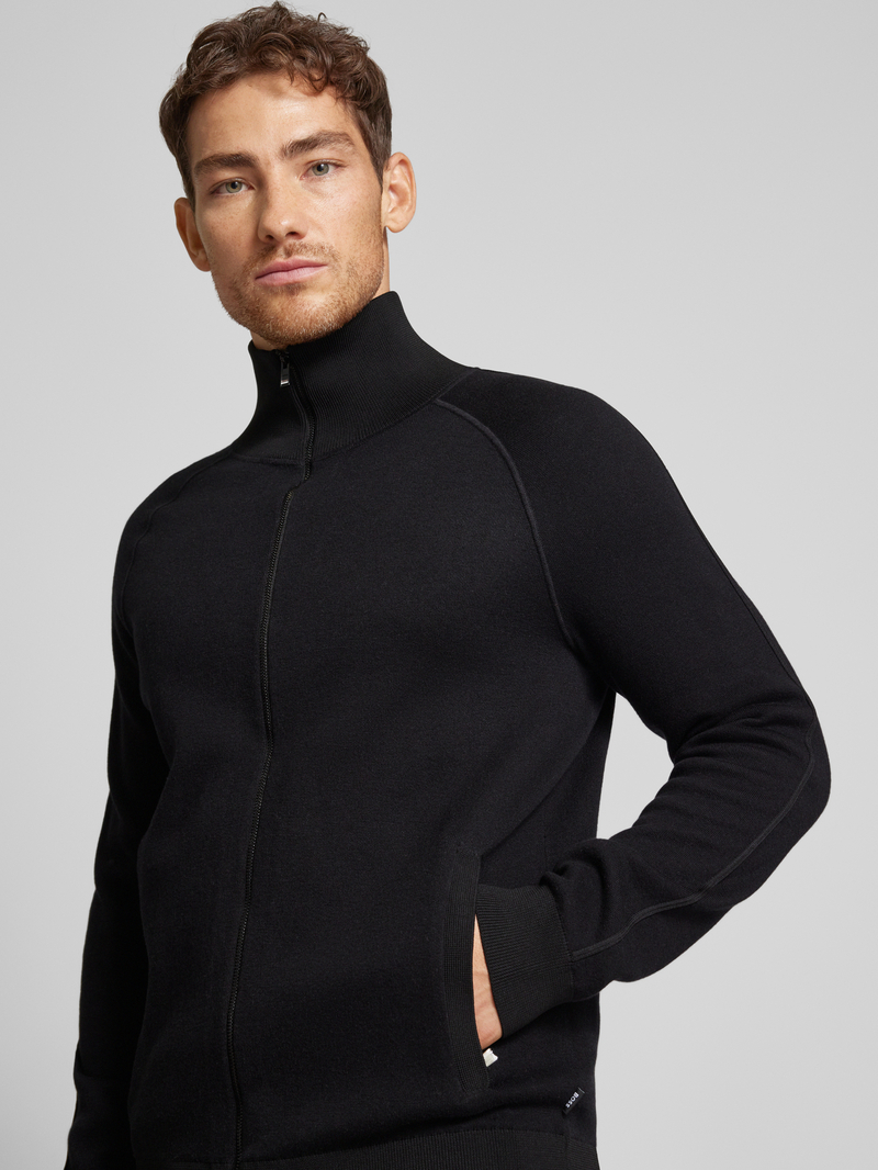 Boss Gebreid jack met opstaande kraag model 'Domico'