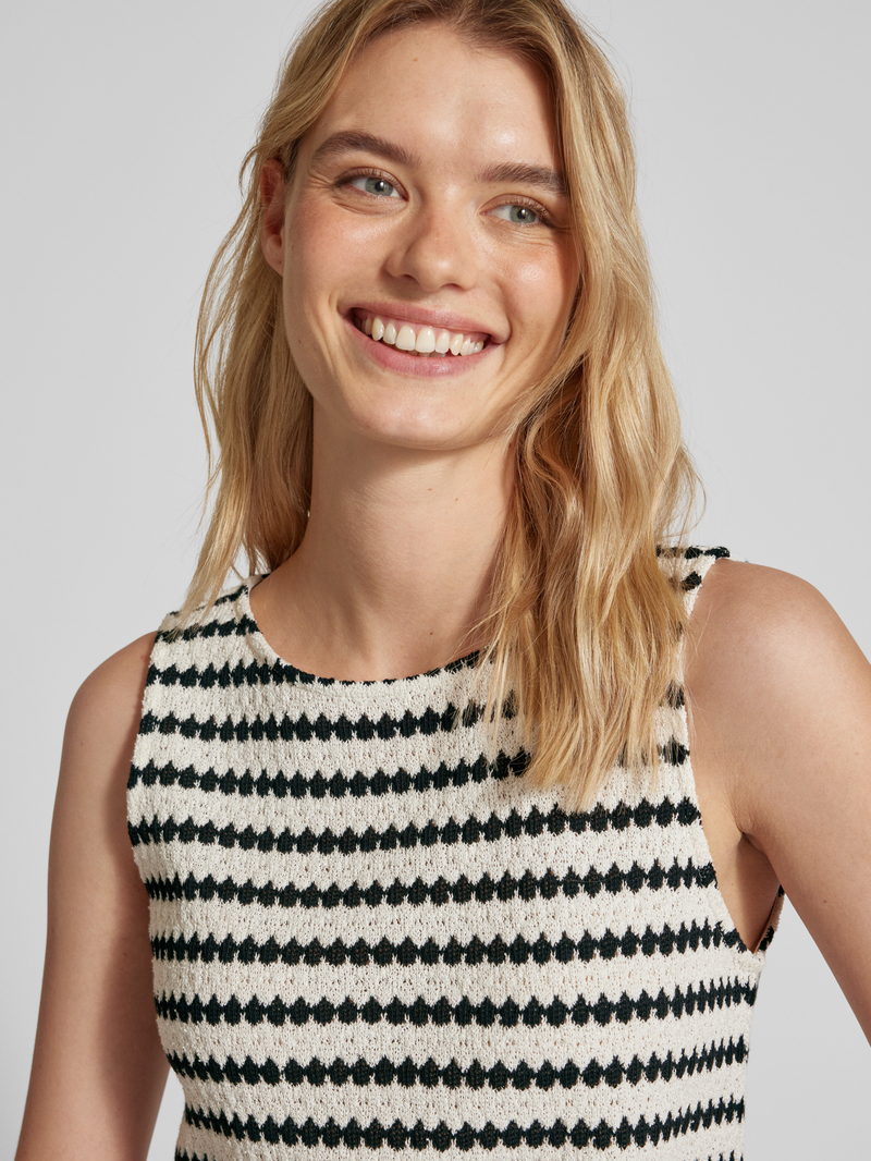 Opus Gebreide top met ronde hals model 'IKASI'