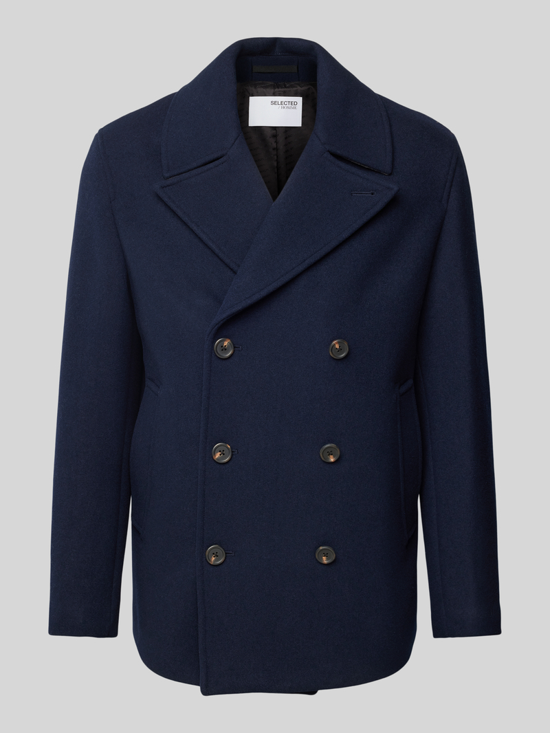 Selected Homme Lange jas met opstaande kraag model 'ARCHIVE'