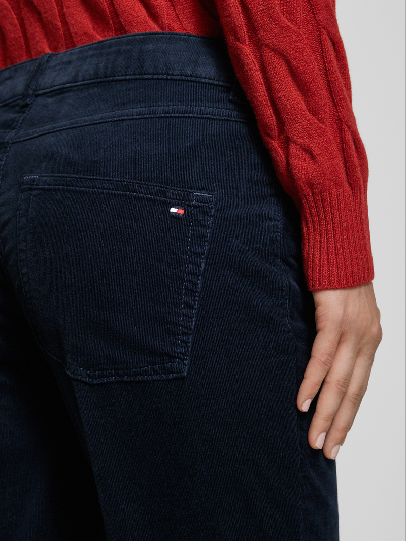 Tommy Hilfiger Stretch slim fit corduroy broek in 5-pocketmodel