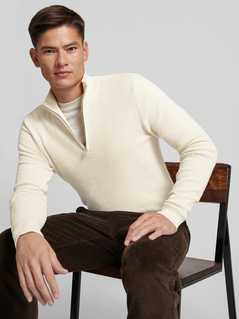 Matinique Gebreide pullover met opstaande kraag model 'lagoon'
