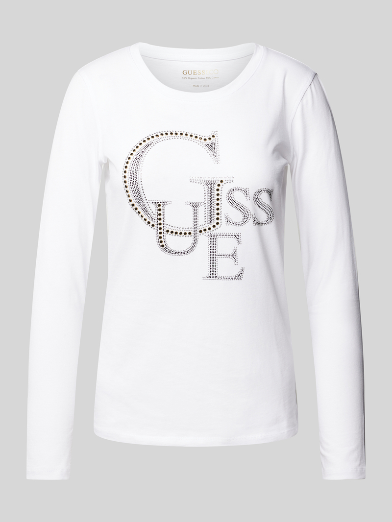 Guess Shirt met lange mouwen en strass-steentjes