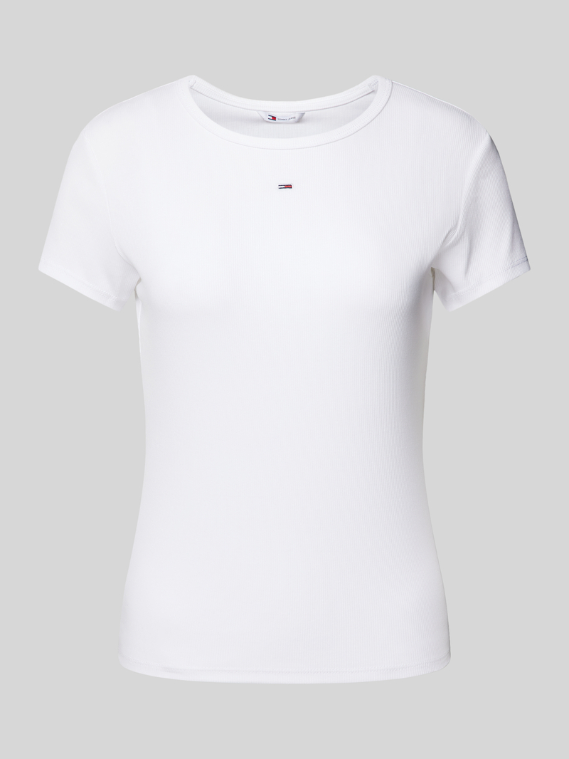 Tommy Jeans Slim fit T-shirt met labelstitching