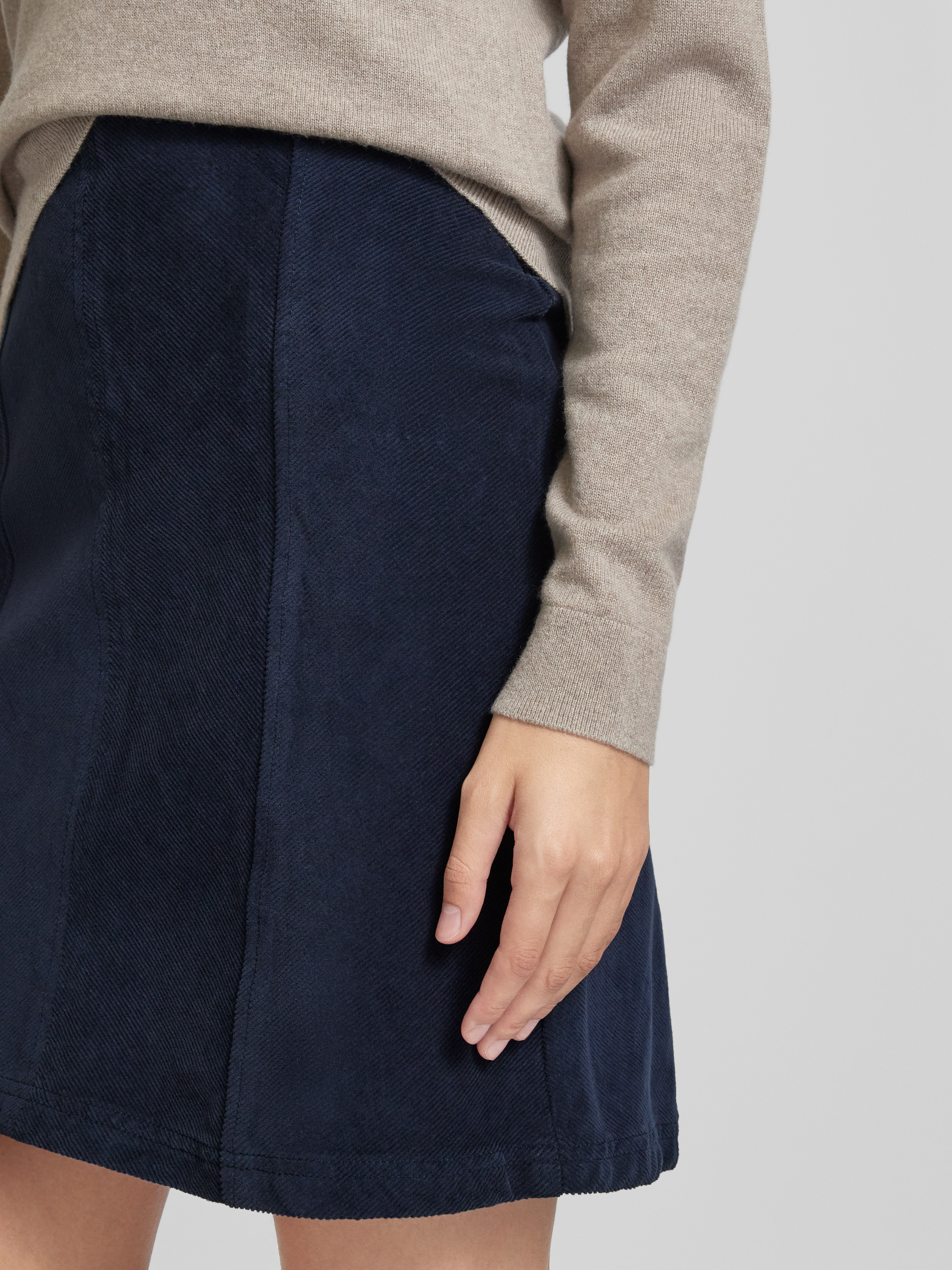 Ichi Corduroy rok met deelnaden model 'CORDANO'