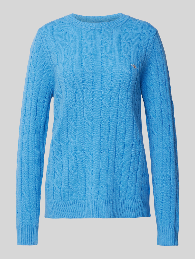 Gant Gebreide pullover met kabelpatroon