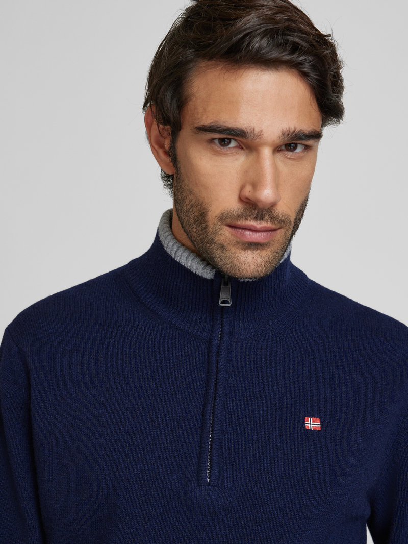 Napapijri Gebreide pullover met logostitching model 'DAIN'