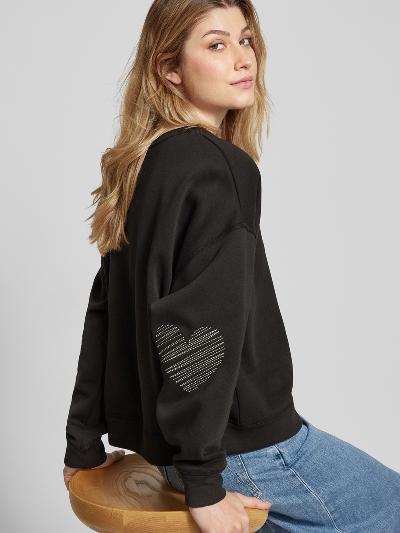 Ichi Sweatshirt met motiefstitching model 'MERELLA'