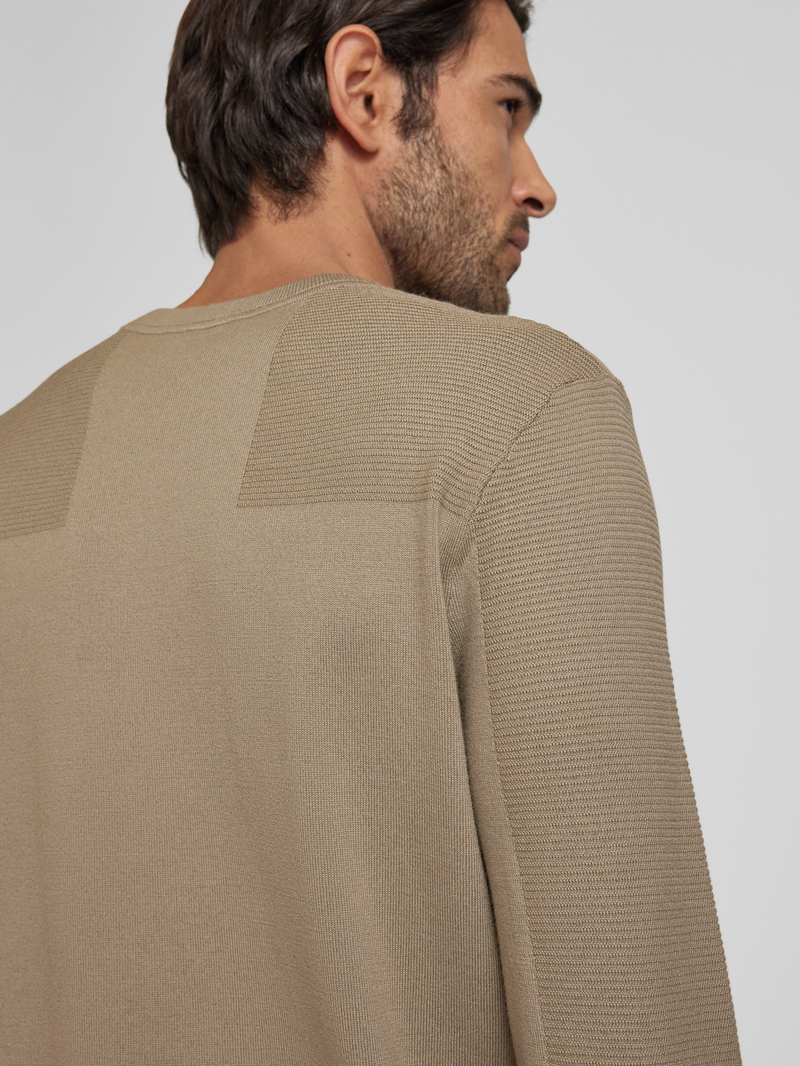 BOSS Green Gebreide pullover met labelprint model 'Momentum'