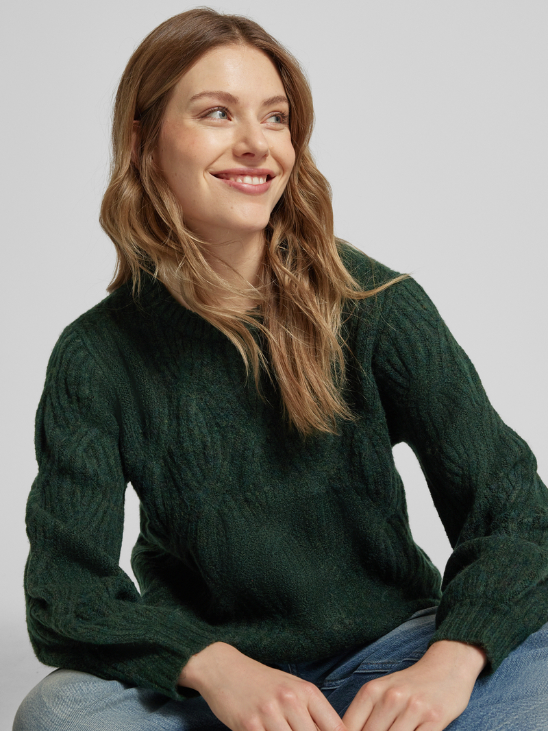 Vila Gebreide pullover met kabelpatroon model 'ELLA'