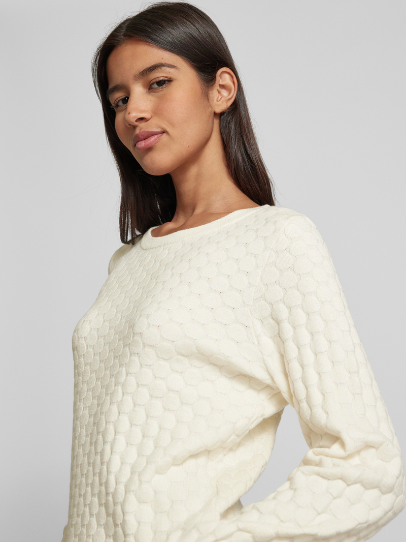 QS Gebreide pullover met structuurmotief