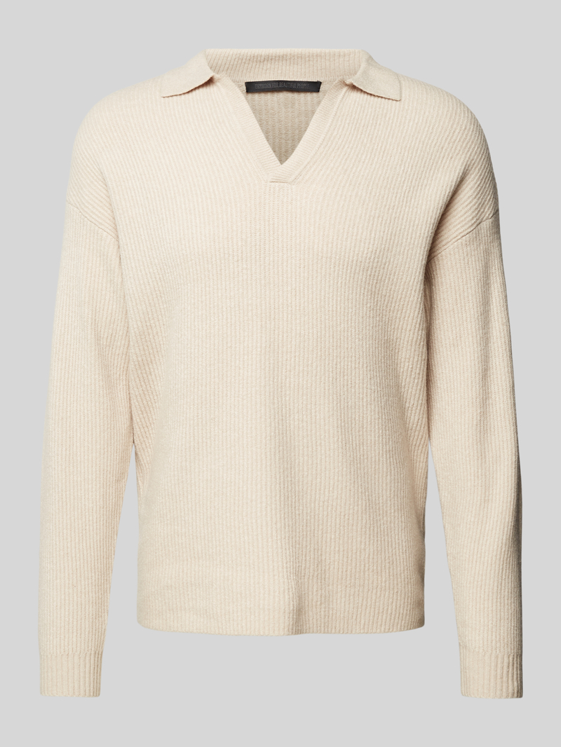 Drykorn Gebreide pullover met ribboorden, model 'RUSTINO'