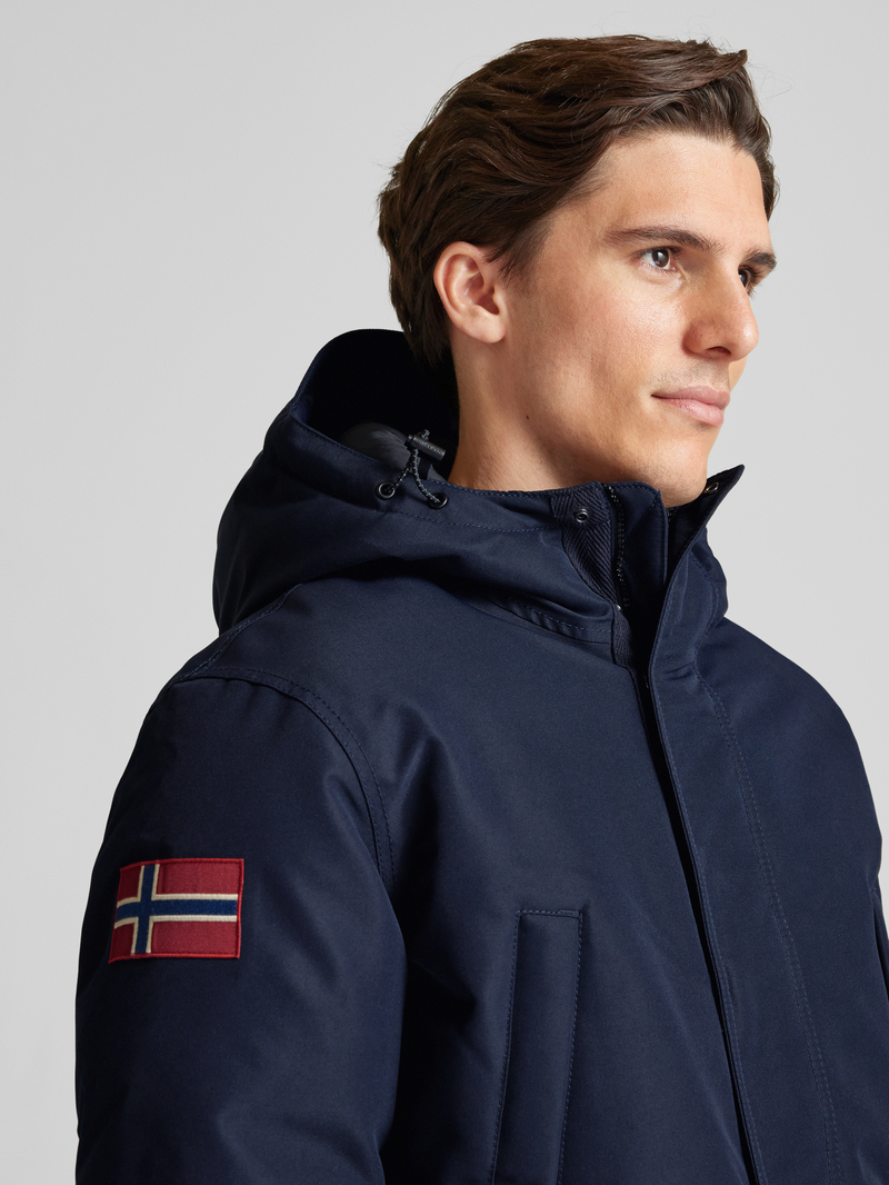 Napapijri Functioneel jack met labelpatch model 'CORNIER'